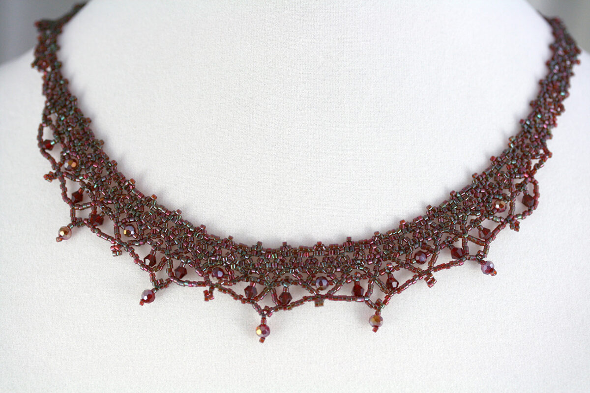 Garnet Woven Necklace
