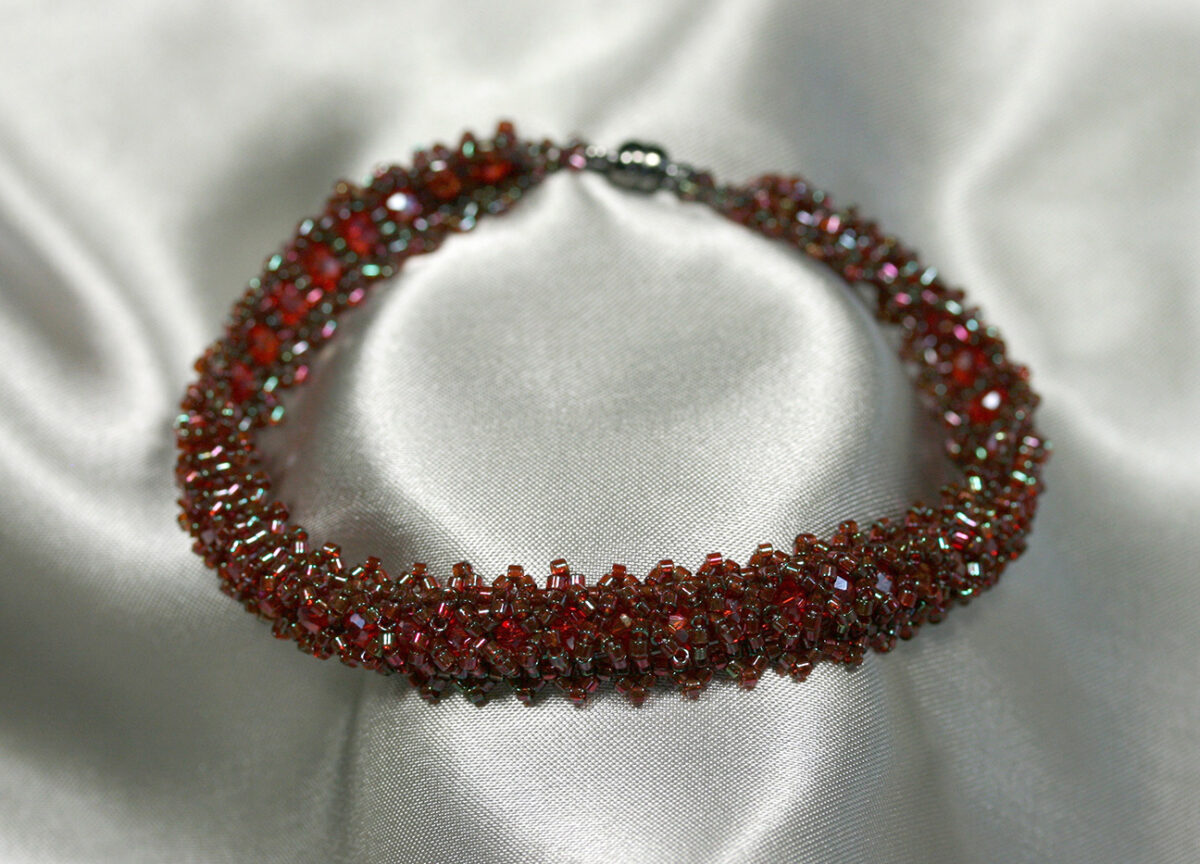 Garnet Woven Bracelet