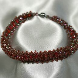 Garnet Woven Bracelet 1