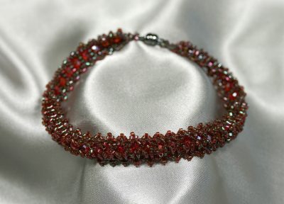 Garnet Woven Bracelet 1