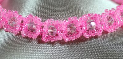 Pink & Pink Crystal Bracelet 2