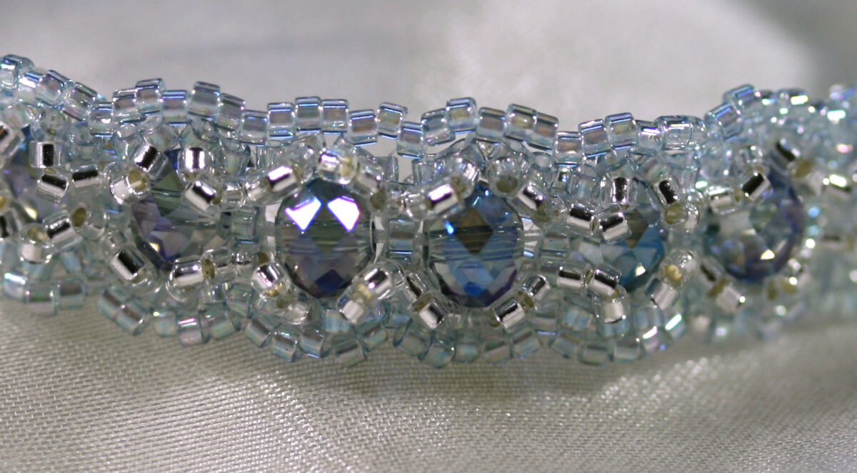 Blue/Silver Woven Bracelet