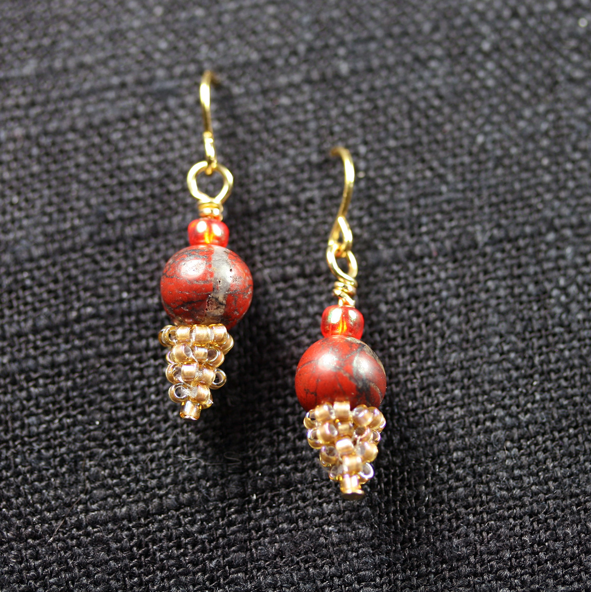 Chocolate Ice Cream Cone Earrings Pretty Shiny Beads