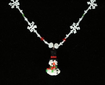 Snowflake & Snowman Necklace 2