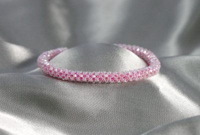 Pink Round Peyote Bracelet