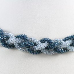 Aqua Teal Woven Braid Necklace