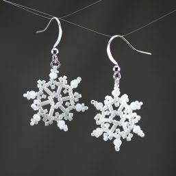 White Crystal Snowflake Earrings