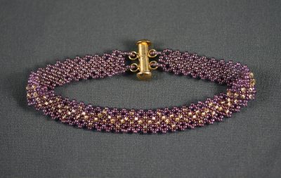 Fine Netted Bracelet (Purple/Gold)