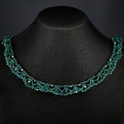 Green Crystal Lace Necklace