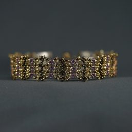 Purple & Gold Lace Bracelet