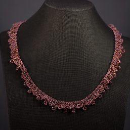 Purple & Gold Garnet Necklace