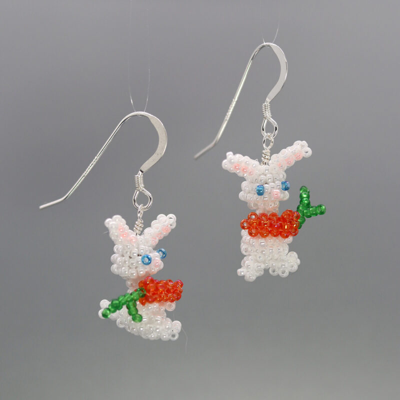 3D Bunny With Carrot Earrings