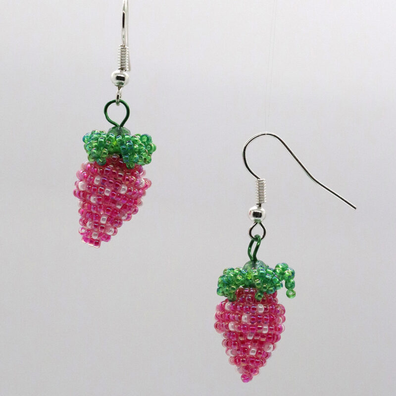 3D Strawberry Earrings
