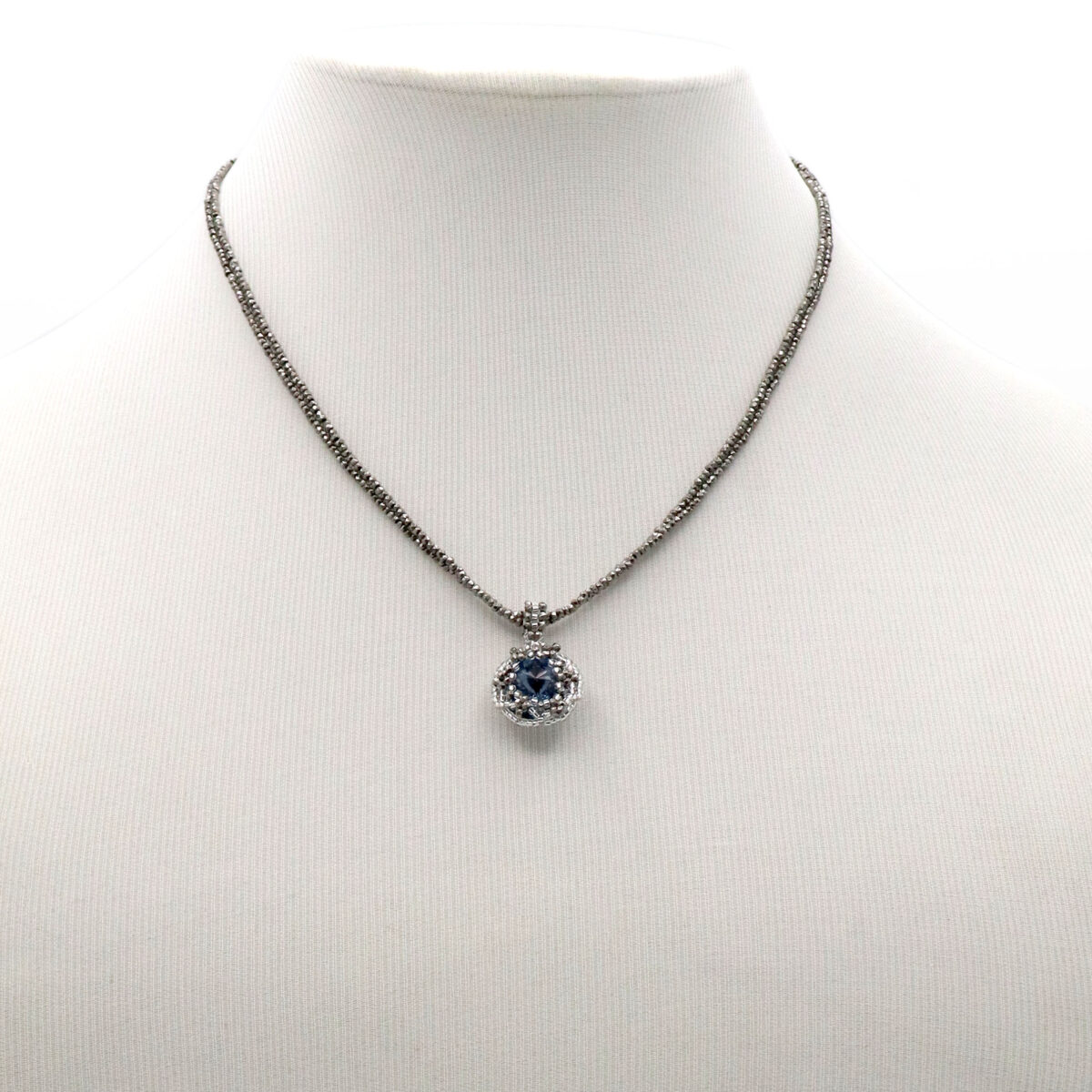 Swarovski Necklace with Vintage French Cut Seed Beads