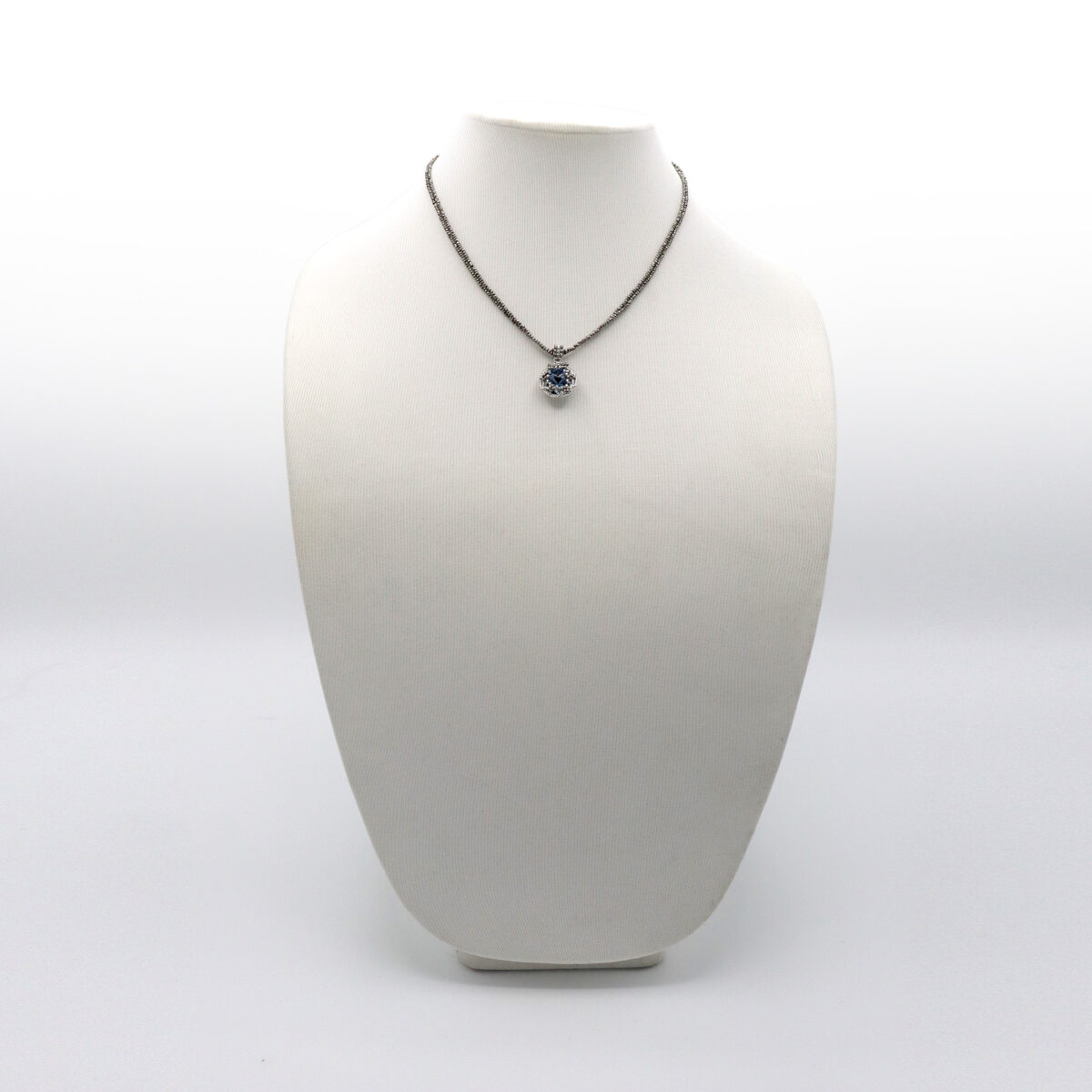 Swarovski Necklace with Vintage French Cut Seed Beads - Image 2