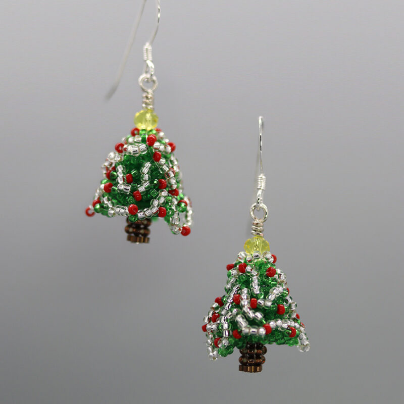 3D Christmas Tree Earrings