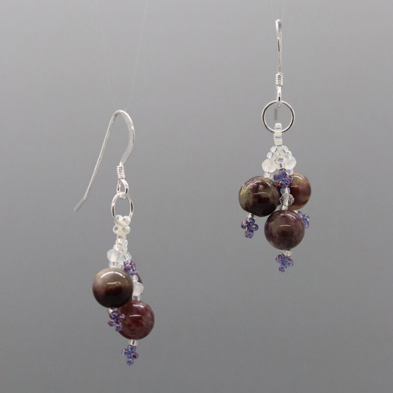 Tourmaline & Moonstone Fringe Earrings