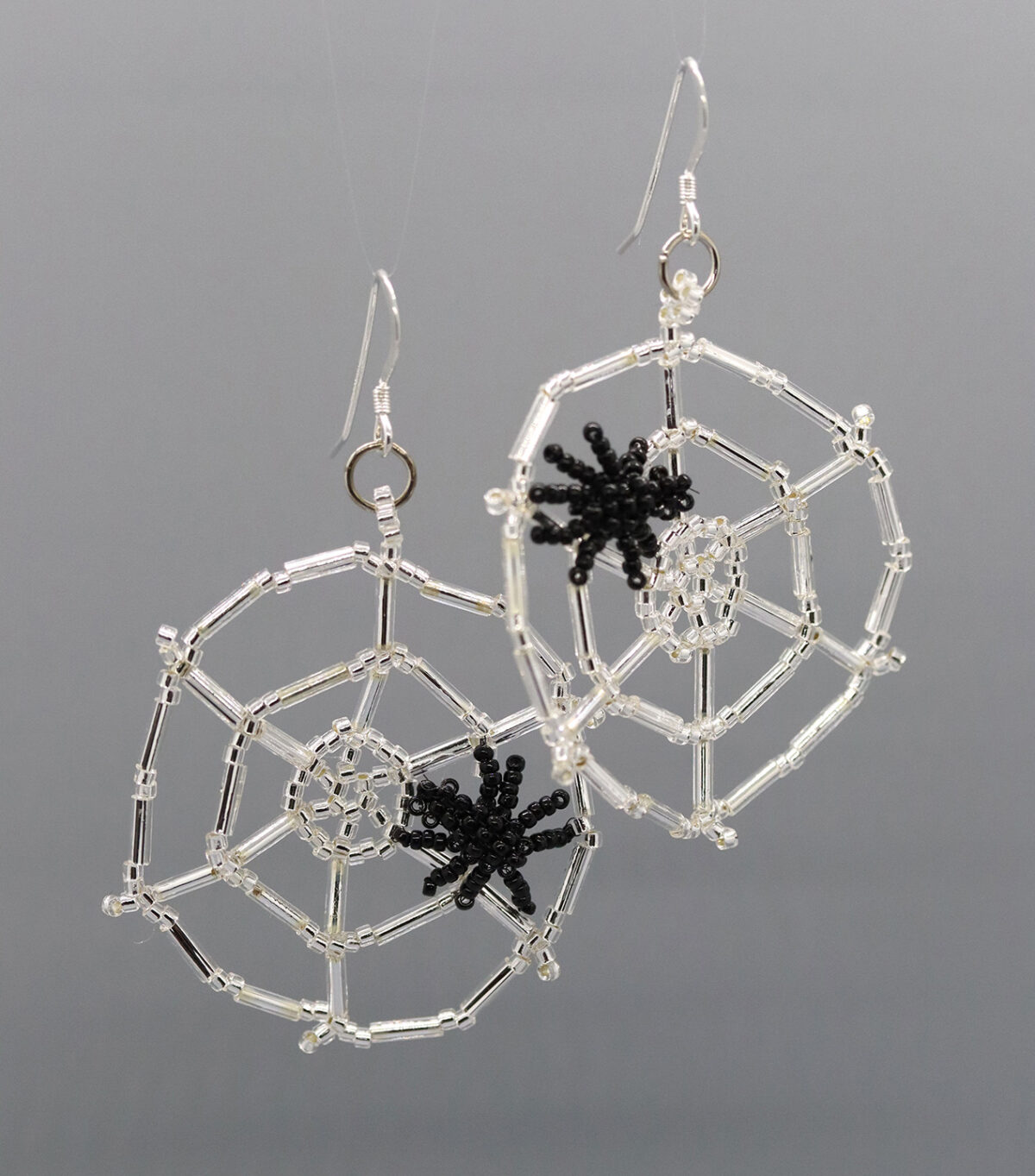 3D Spiderweb Earrings