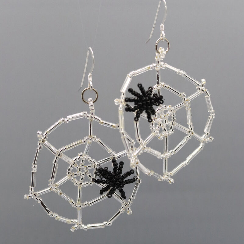 3D Spiderweb Earrings