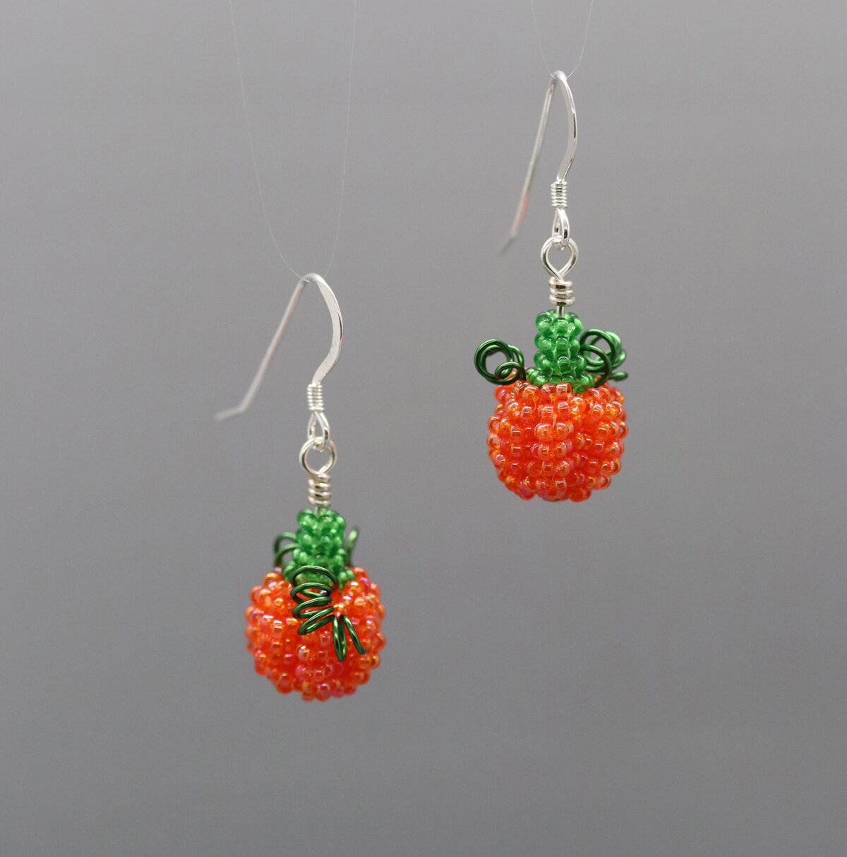 3D Pumpkin Earrings