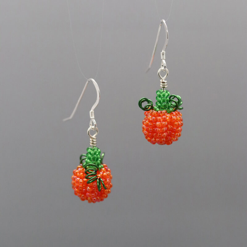 3D Pumpkin Earrings