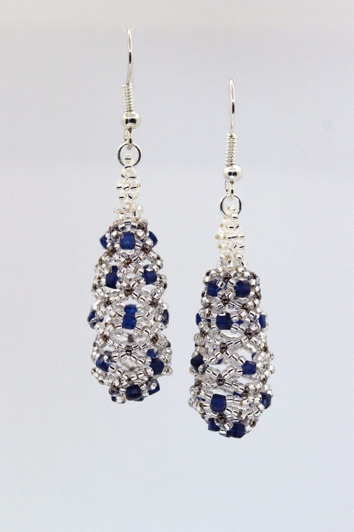 Sapphire Weave Drop Earrings