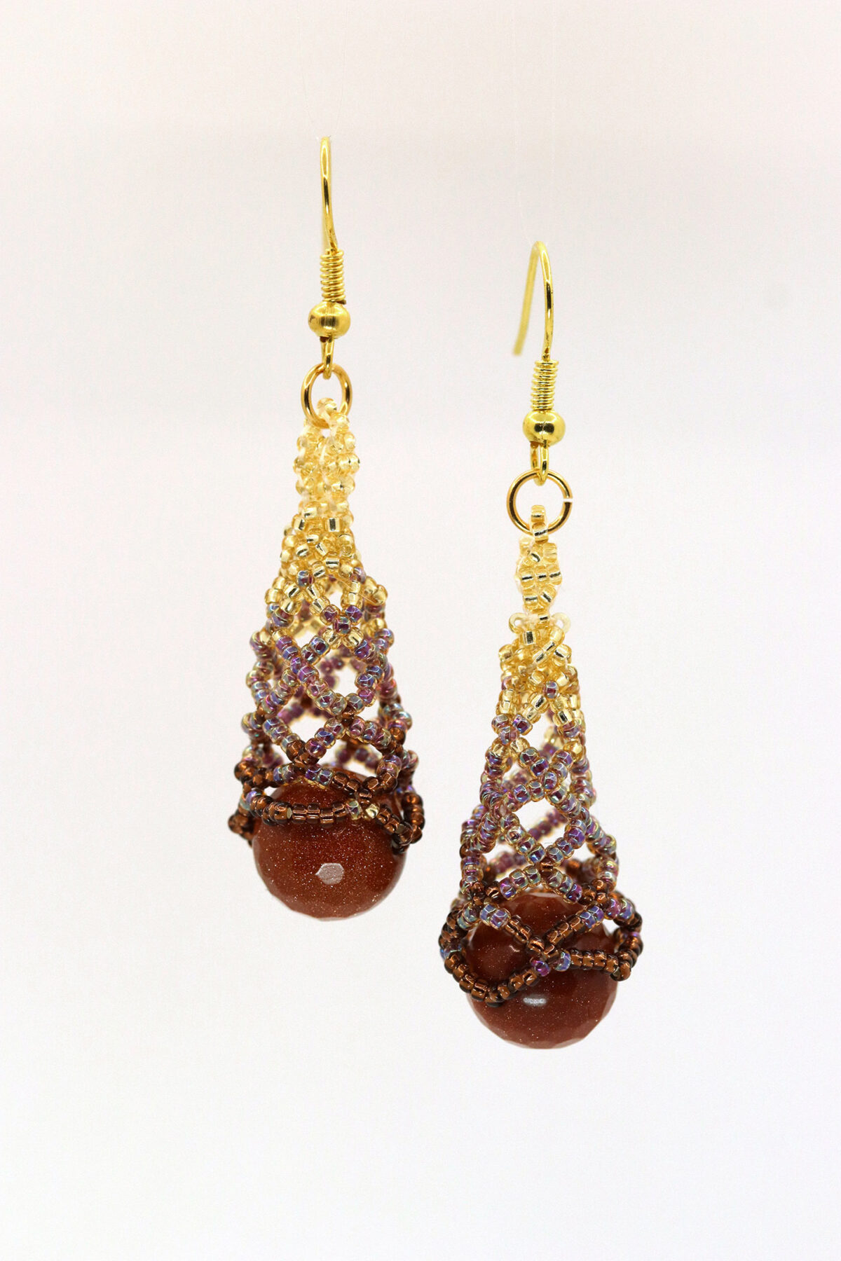 Goldstone Dropped Earrings