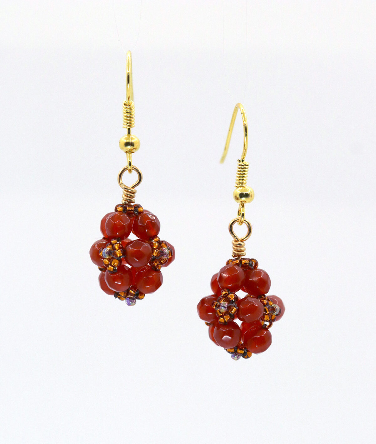 Carnelian Bubble Earrings