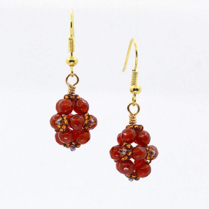 Carnelian Bubble Earrings