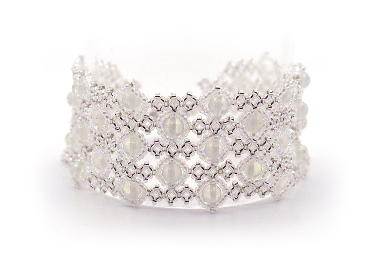 Opalite Triple Diamond Cuff Bracelet