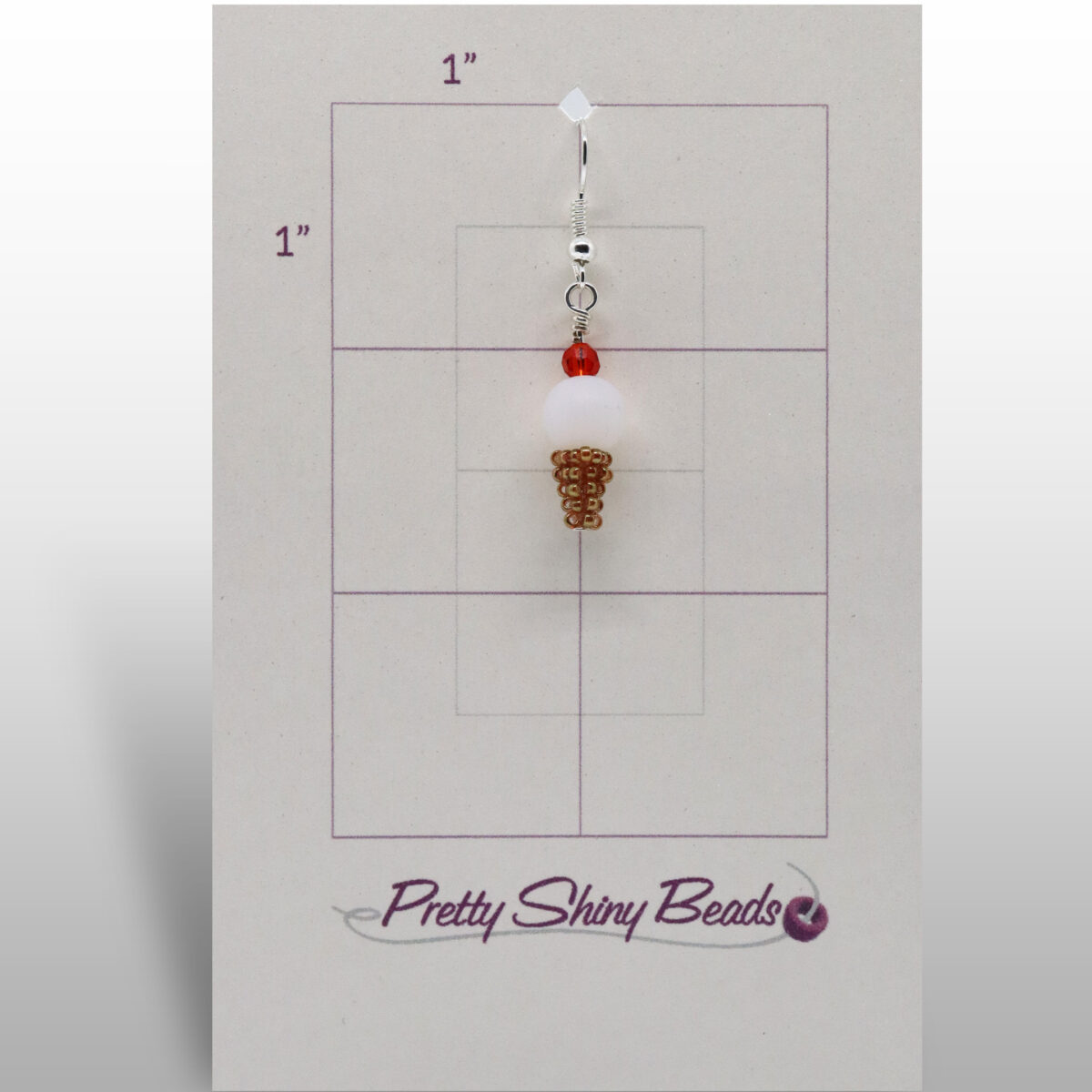 3D Beaded Ice Cream Cone Earrings - Image 4