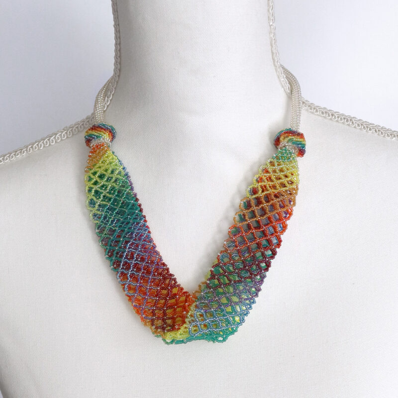 Silver Rainbow Mini-Scarf