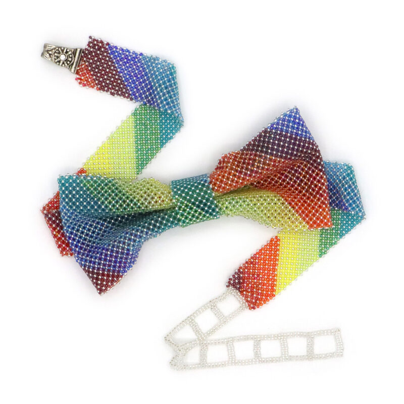 Rainbow Striped Bowtie