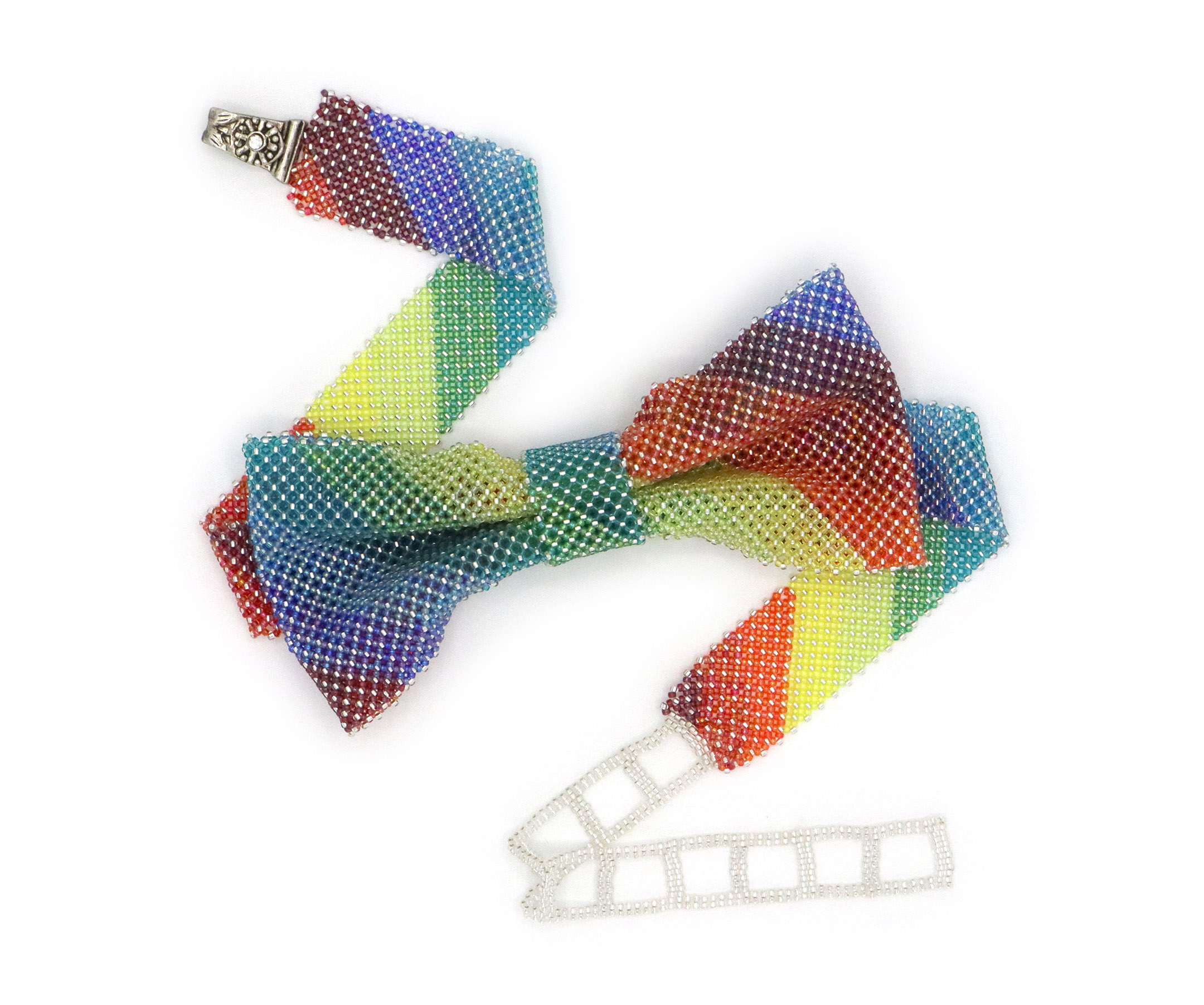 Rainbow Striped Bowtie