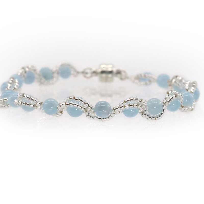 Aquamarine "Wave" Bracelet