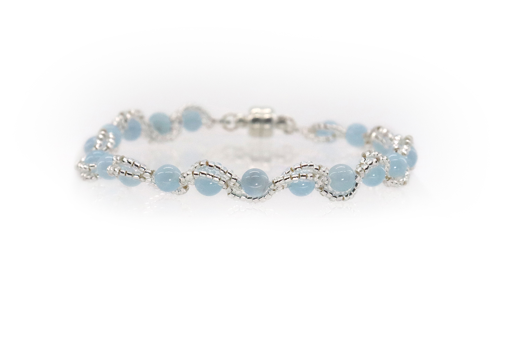 Aquamarine "Wave" Bracelet