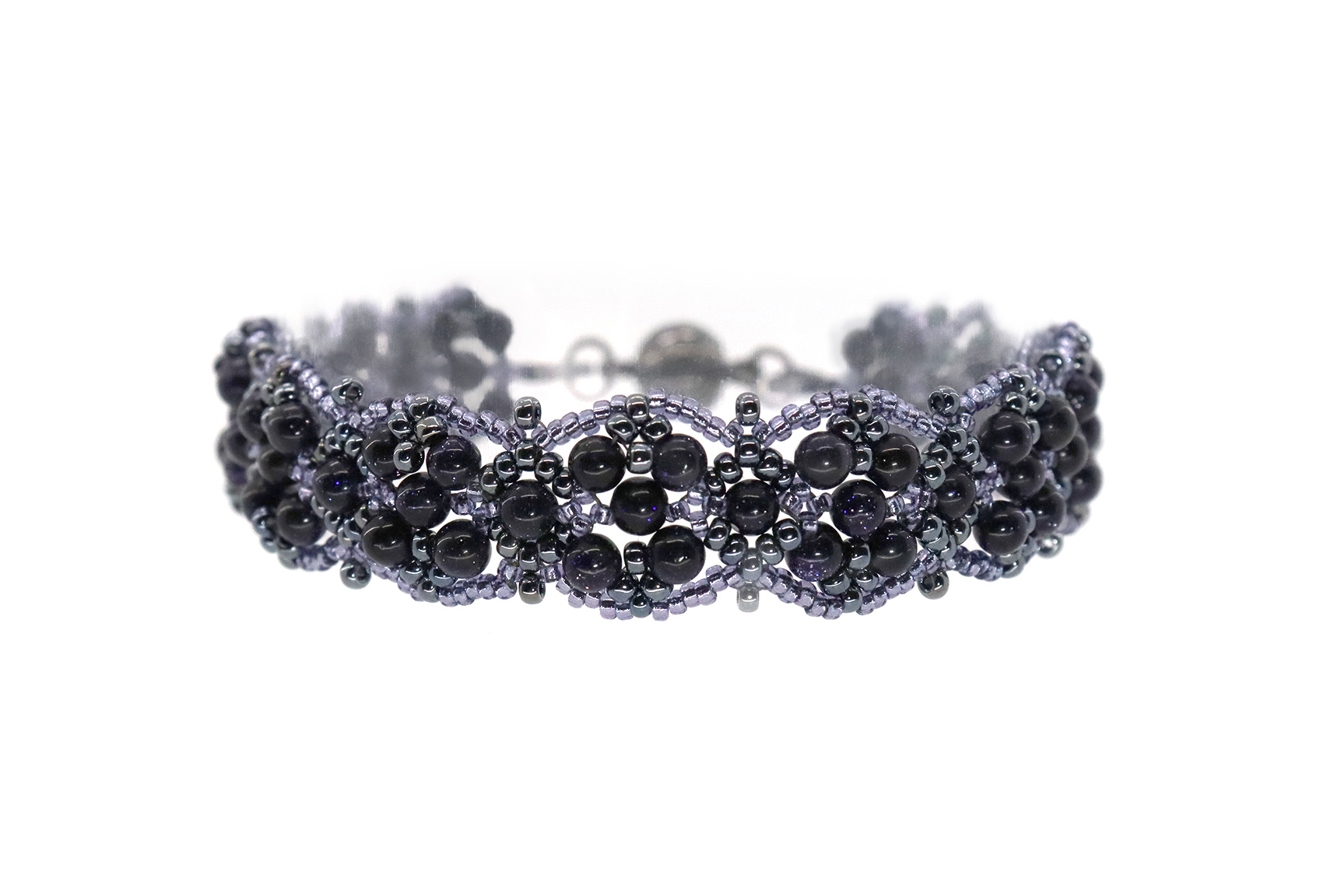Blue Goldstone Woven Bracelet