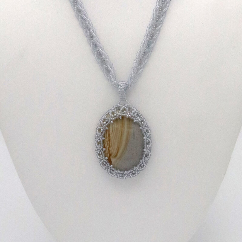 Braided Chain Necklace – Picture Jasper