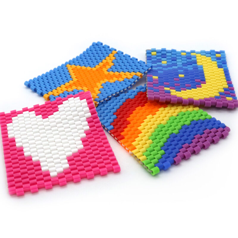 Kids' Perler Peyote Coasters