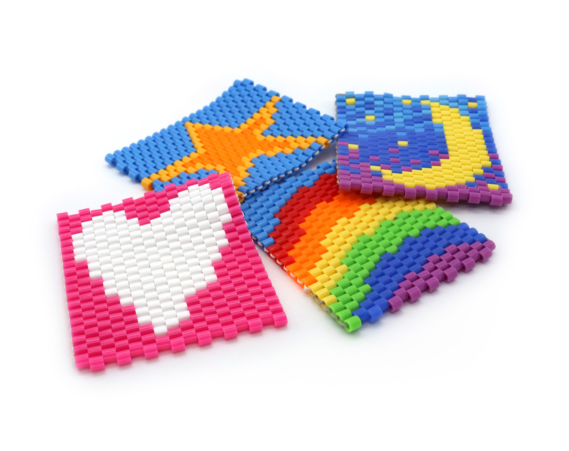 Kids' Perler Peyote Coasters